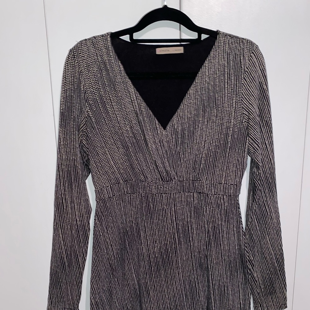Athleta Wrap It Up Dotted Faux Wrap Dress Size Small
